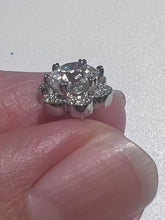 Diamond Stud Earring 2.006 CTW Platinum 900-3.29grams
