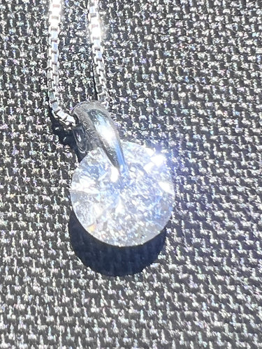 2.034 carat Real Diamond Stud Necklace in Platinum