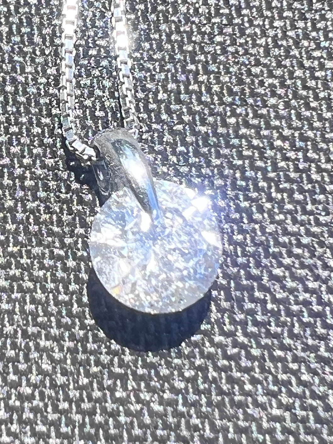 2.034 carat Real Diamond Stud Necklace in Platinum