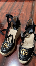 Gucci Napa GG Marmont Ankle Wrap Espadrilles