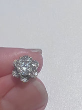 Diamond Stud Earring 2.006 CTW Platinum 900-3.29grams
