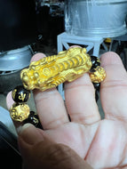 24K Solid Gold Pixiu Good Luck Bracelet | Wealth Bracelet