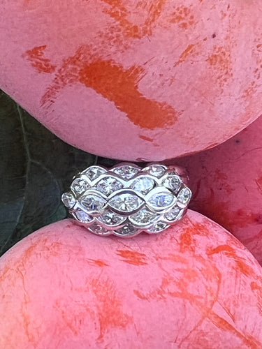 Solid Platinum & Diamond Ring