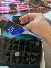 Chanel Cholate Bar Flap Bag Black Patent Leather/Pre Owned - Andrea-OZ
