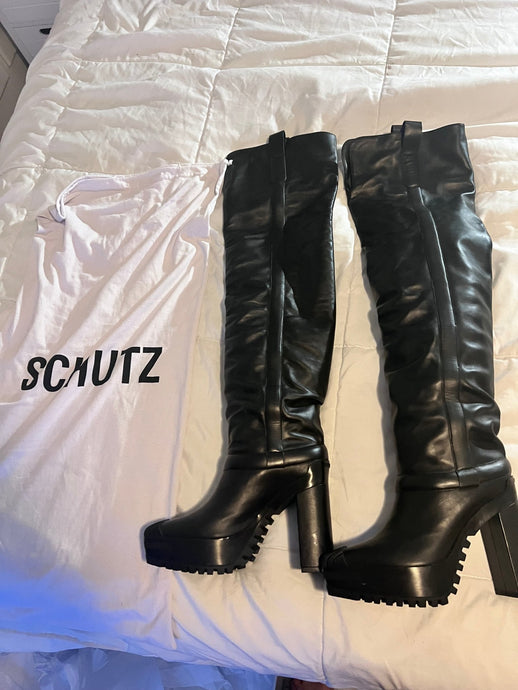 Schutz Above the Knee Leather Boots - Andrea-OZ