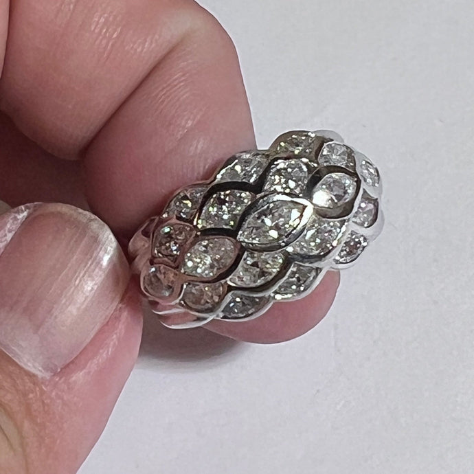 Solid Platinum & Diamond Ring - Andrea-OZ